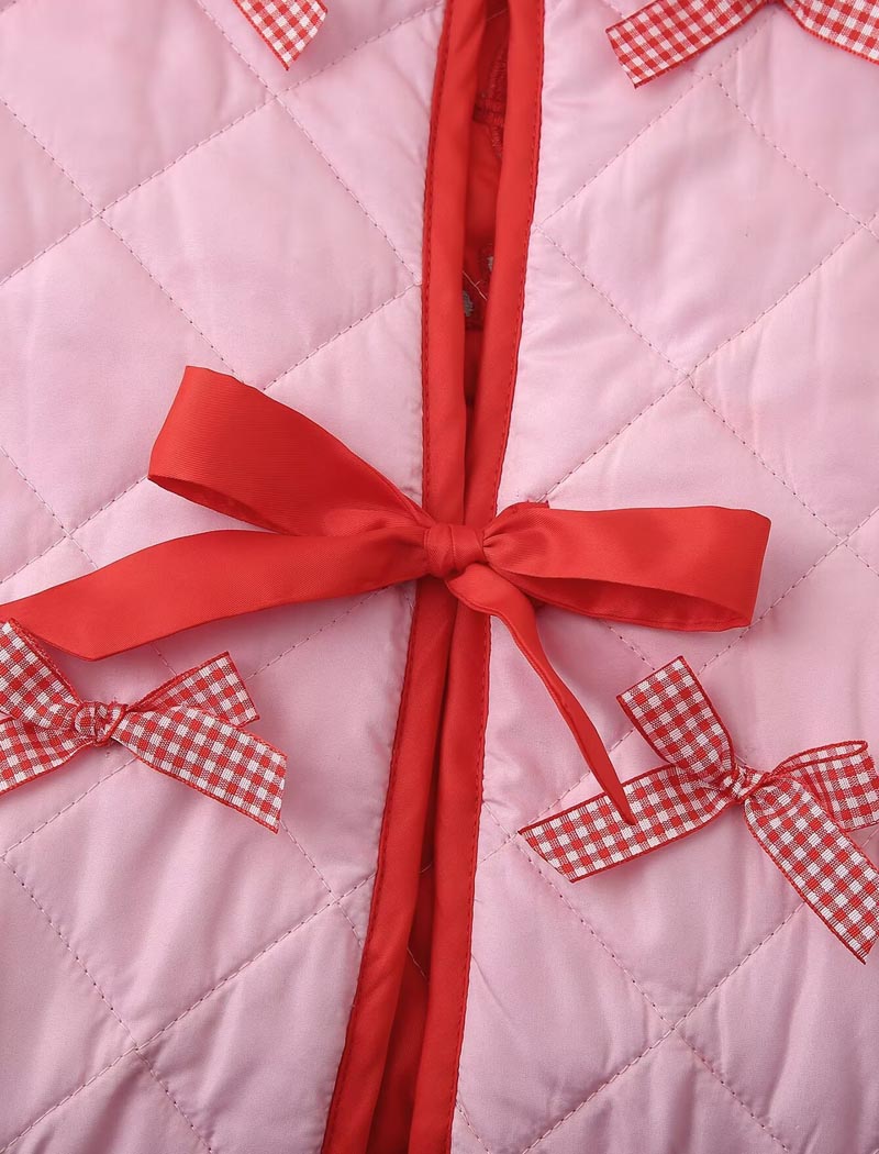 Bow-Detailed Quilted Jacket