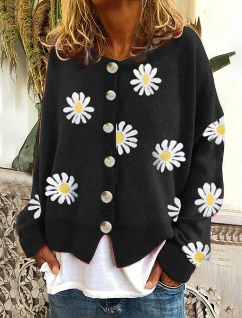 Daisy Button-Up Cardigan