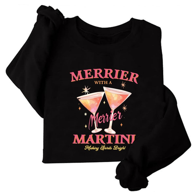 Christmas Round Neck Hoodie Top