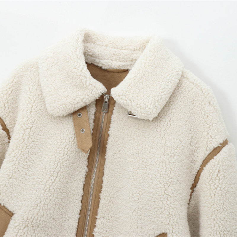 Shearling Zip-Up Jacket