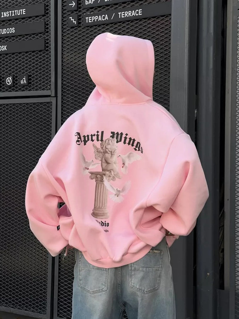 Graphic Print Oversized Hoodie