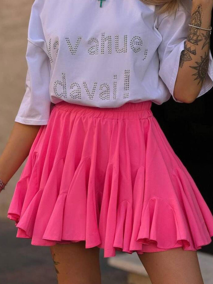 Flowy Pleated Mini Skirt