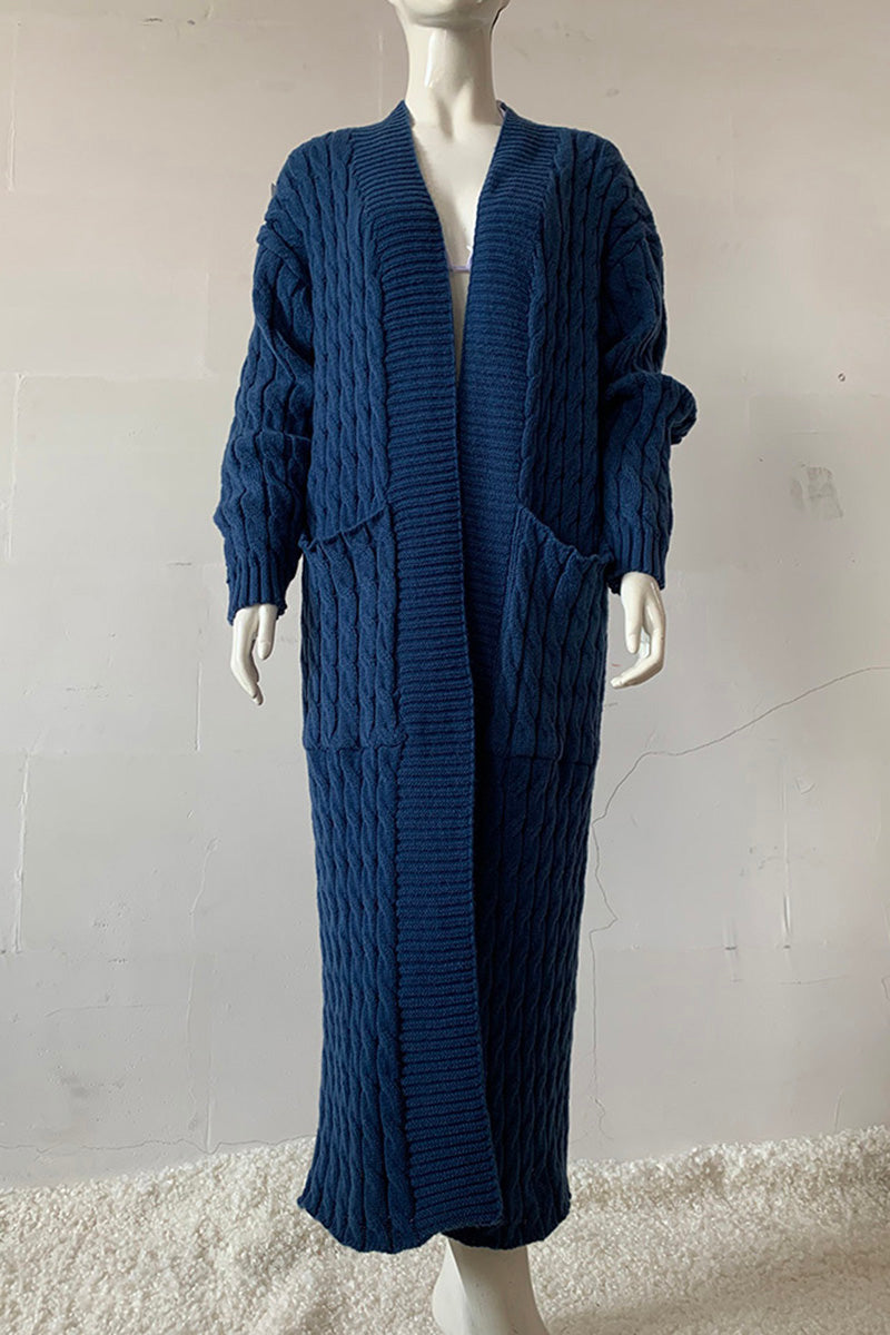 Longline Open-Front Cardigan Sweater