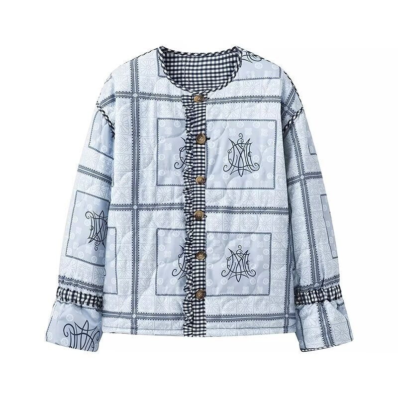 Button-Down Gingham Jacket