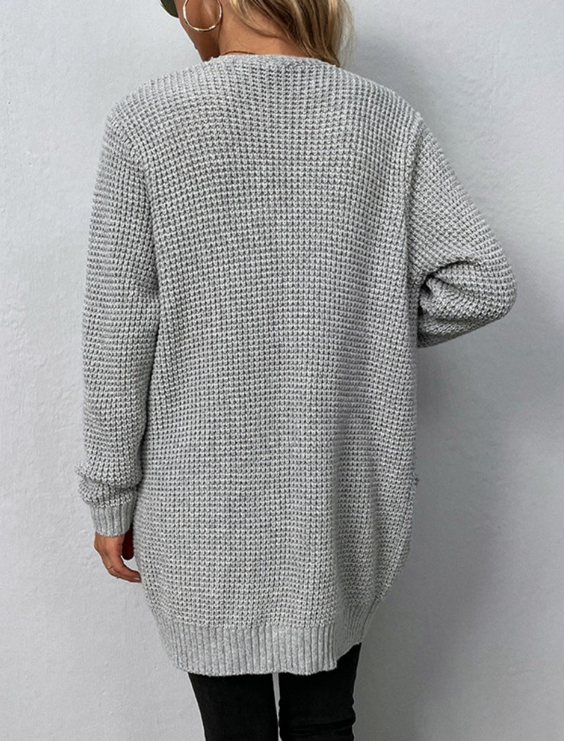 Solid Pocket Knit Cardigan