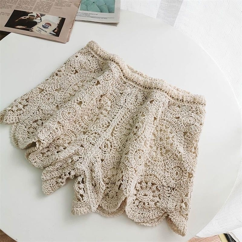 Crochet Lace Hem Shorts