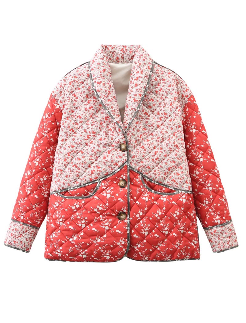 Quilted Patchwork Colorblock Jacket