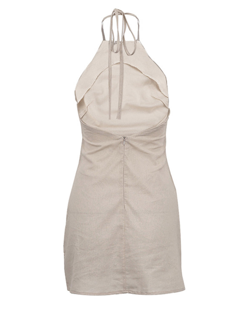 Halter Backless Mini Dress