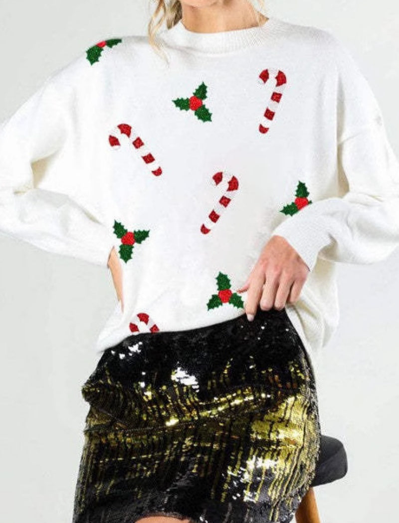 Holiday-Themed Graphic Pullover