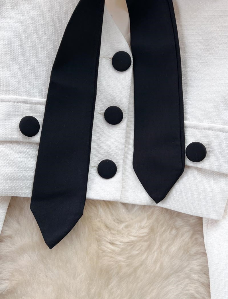 Cropped Jacket and Pleated Skort Set