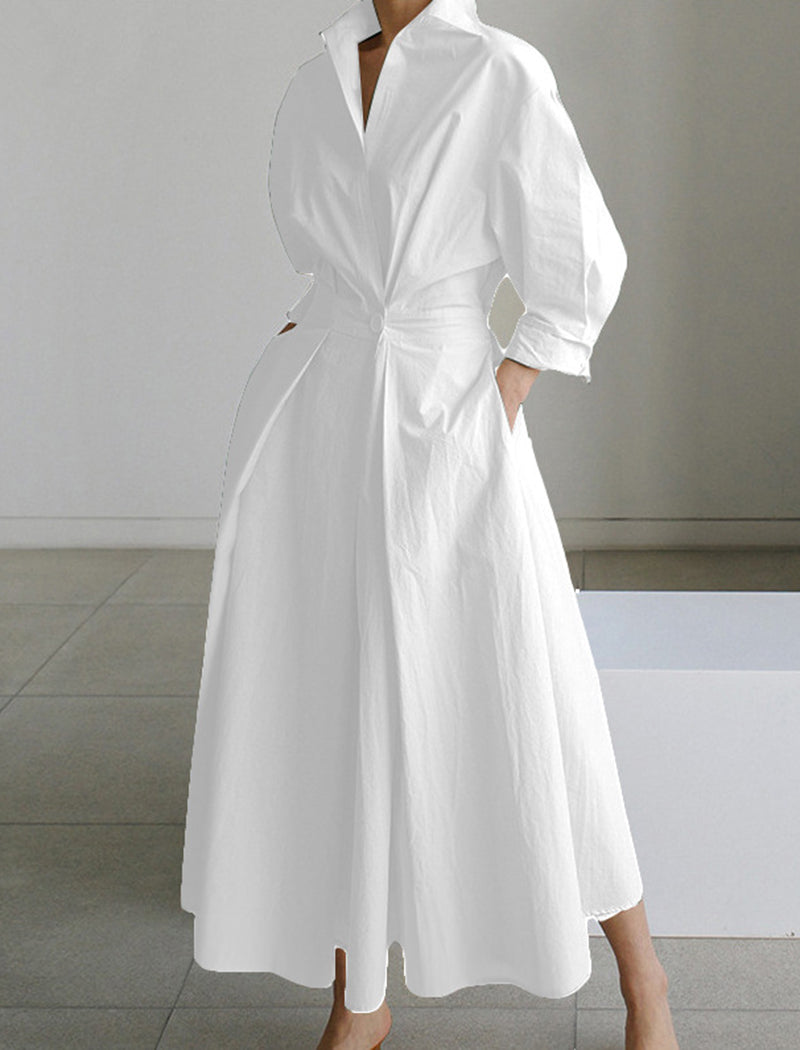 Graphic Long-Sleeve Maxi Dress