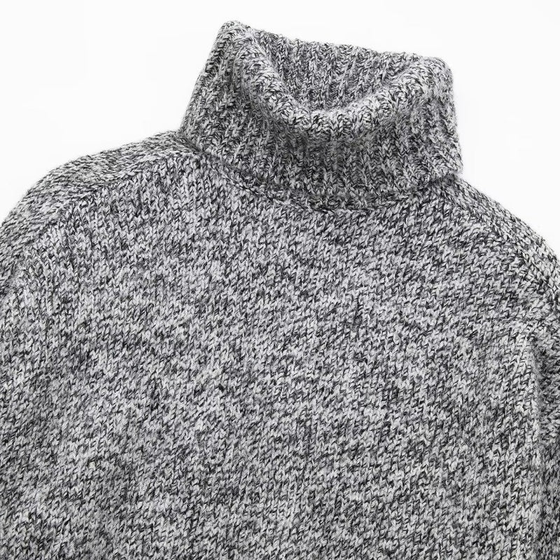 Ribbed Long Sleeve Turtleneck Sweater