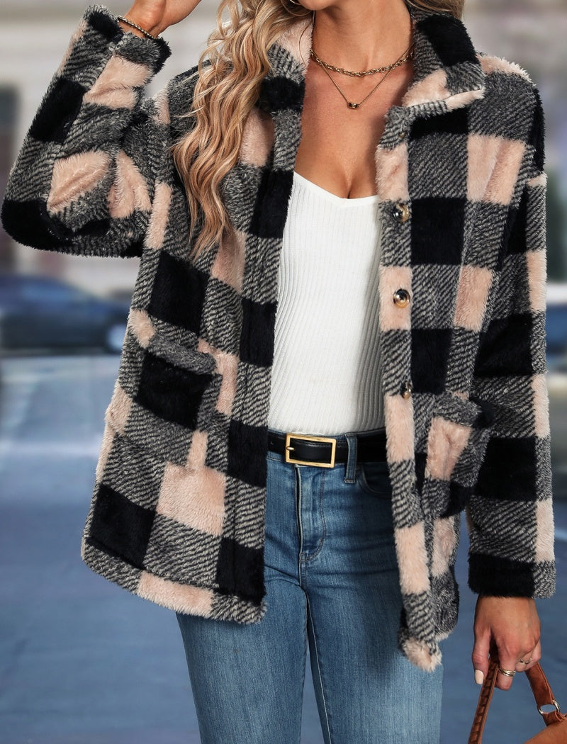 Checkered Collared Jacket
