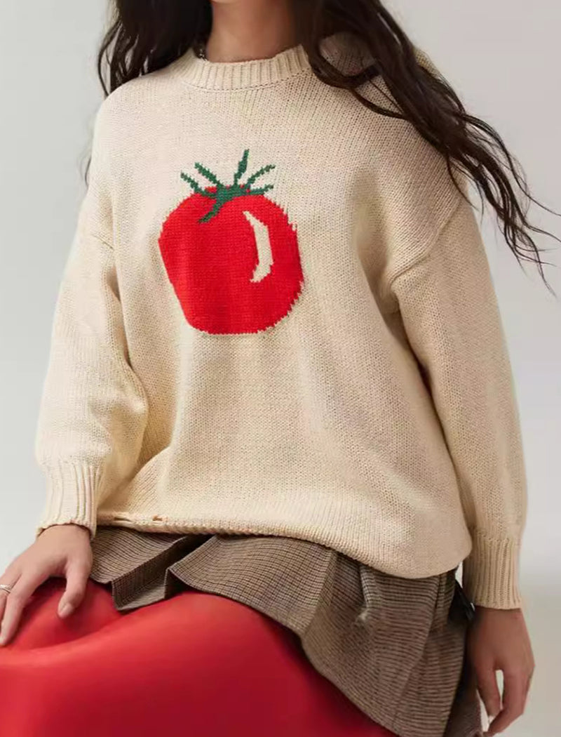 Round Neck Knit Sweater