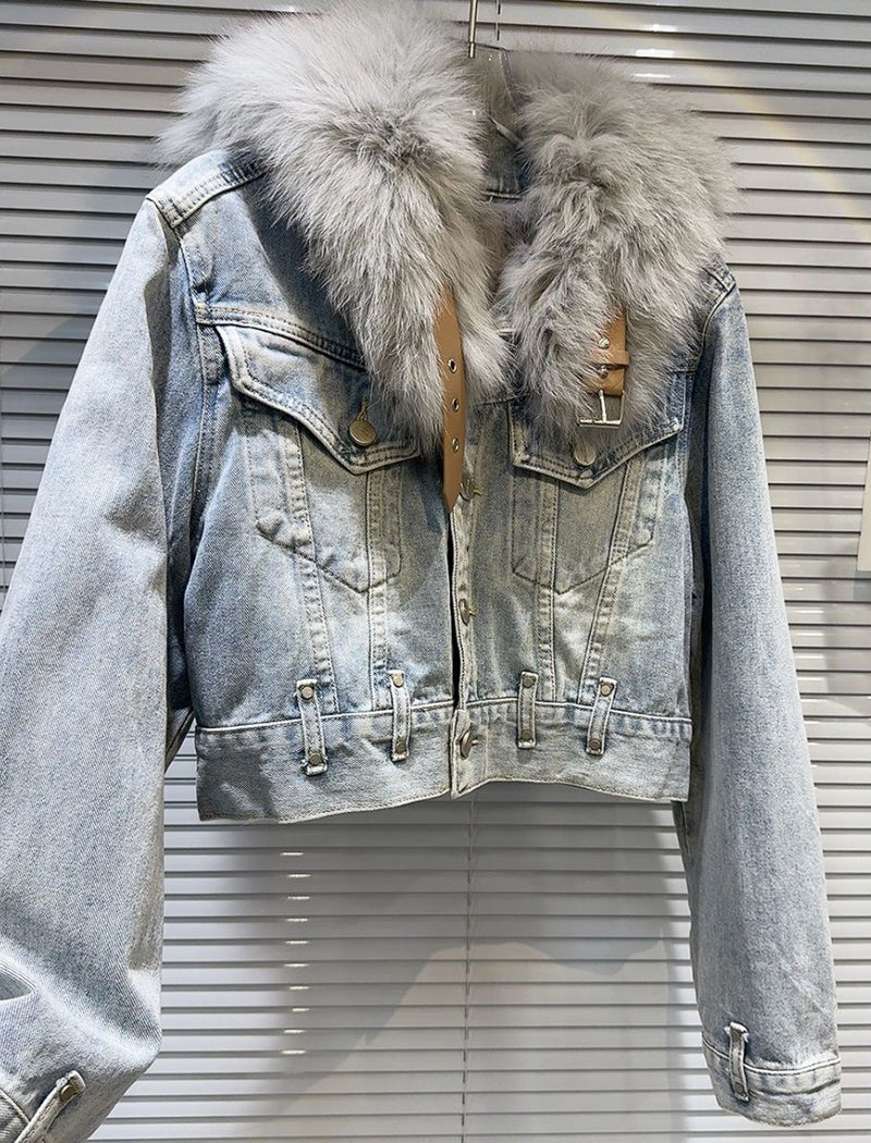 Faux Fur Collar Coat