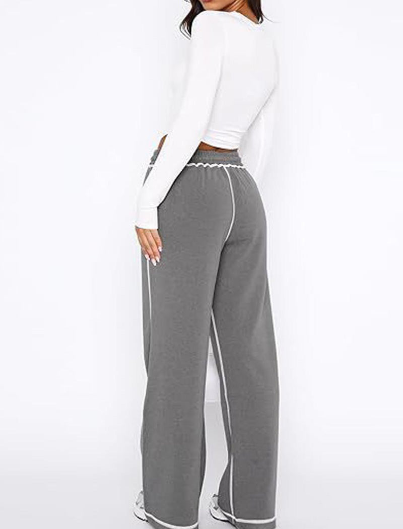 Drawstring Wide-Leg Pants