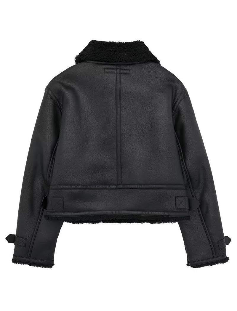 Fleece Lined Moto Jacket