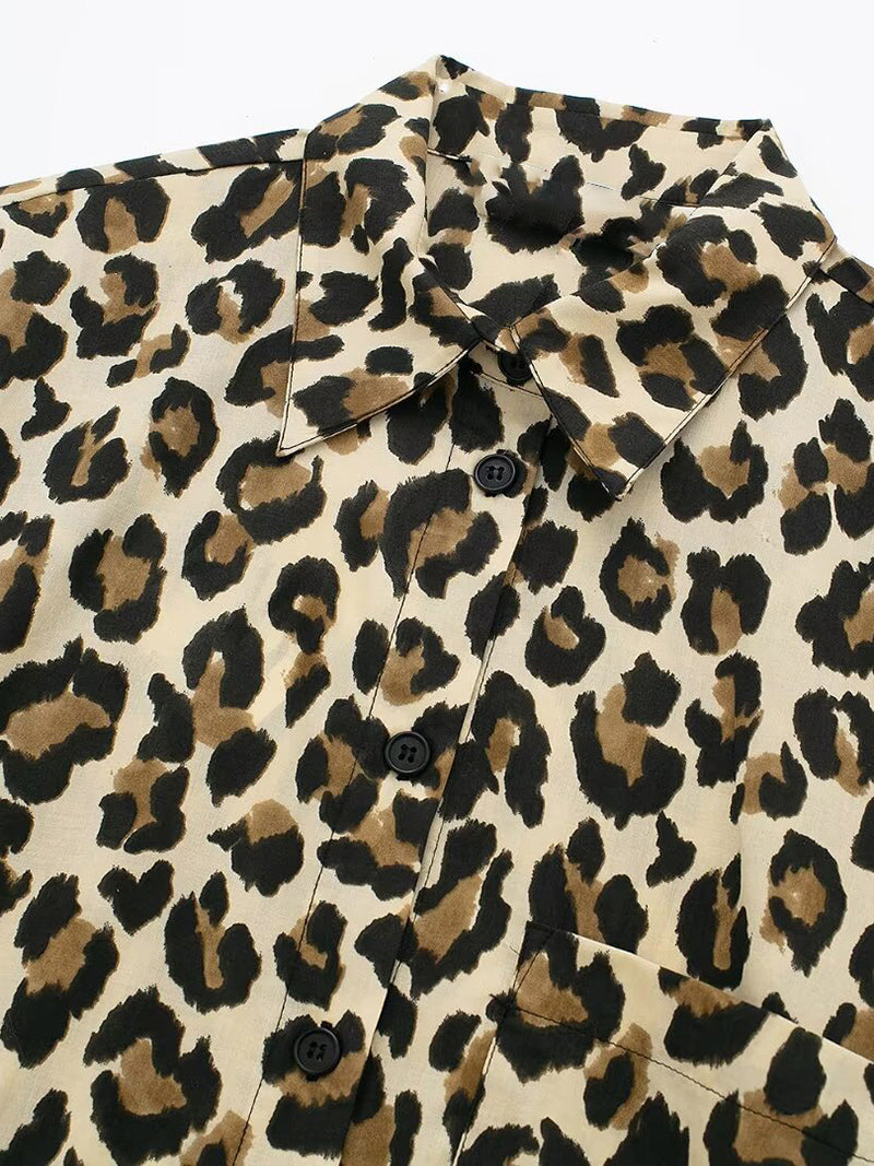 Leopard Button-Up Shirt