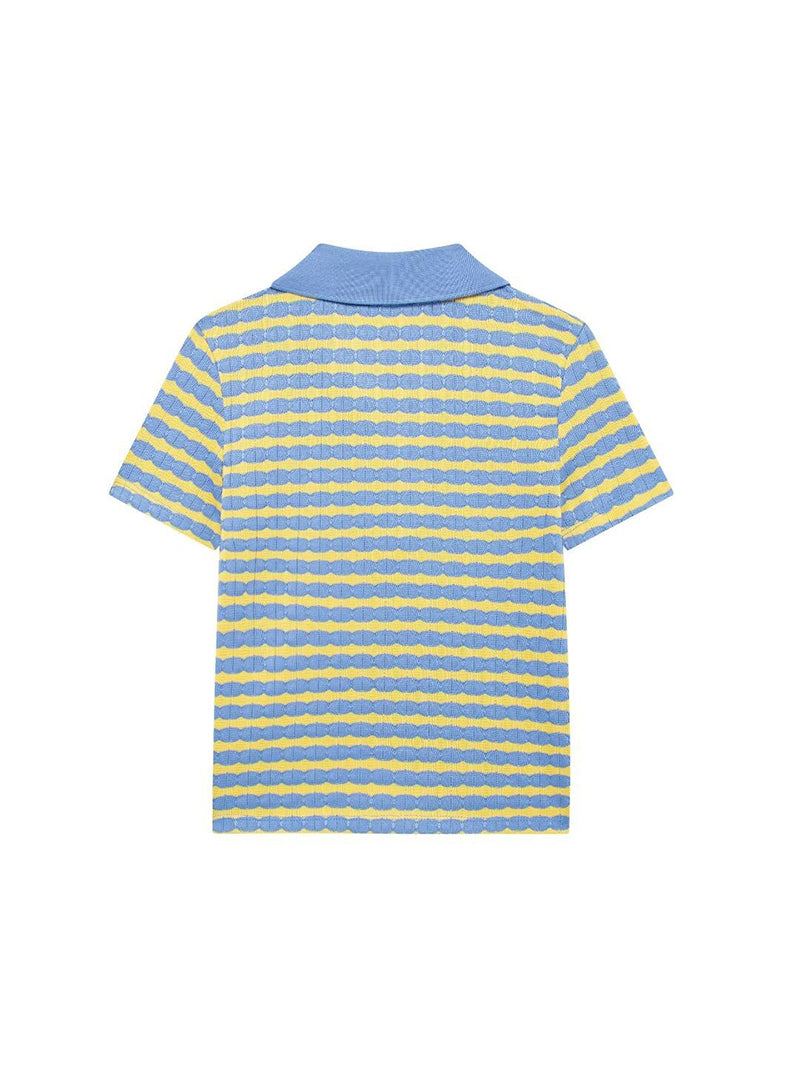 Striped Polo Tee and Shorts Set