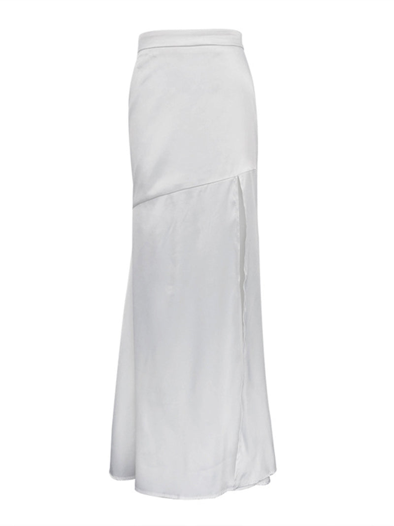 High-Waisted Slit Maxi Skirt
