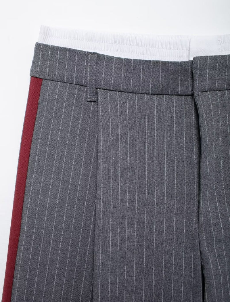 Side-Stripe Wide-Leg Pants