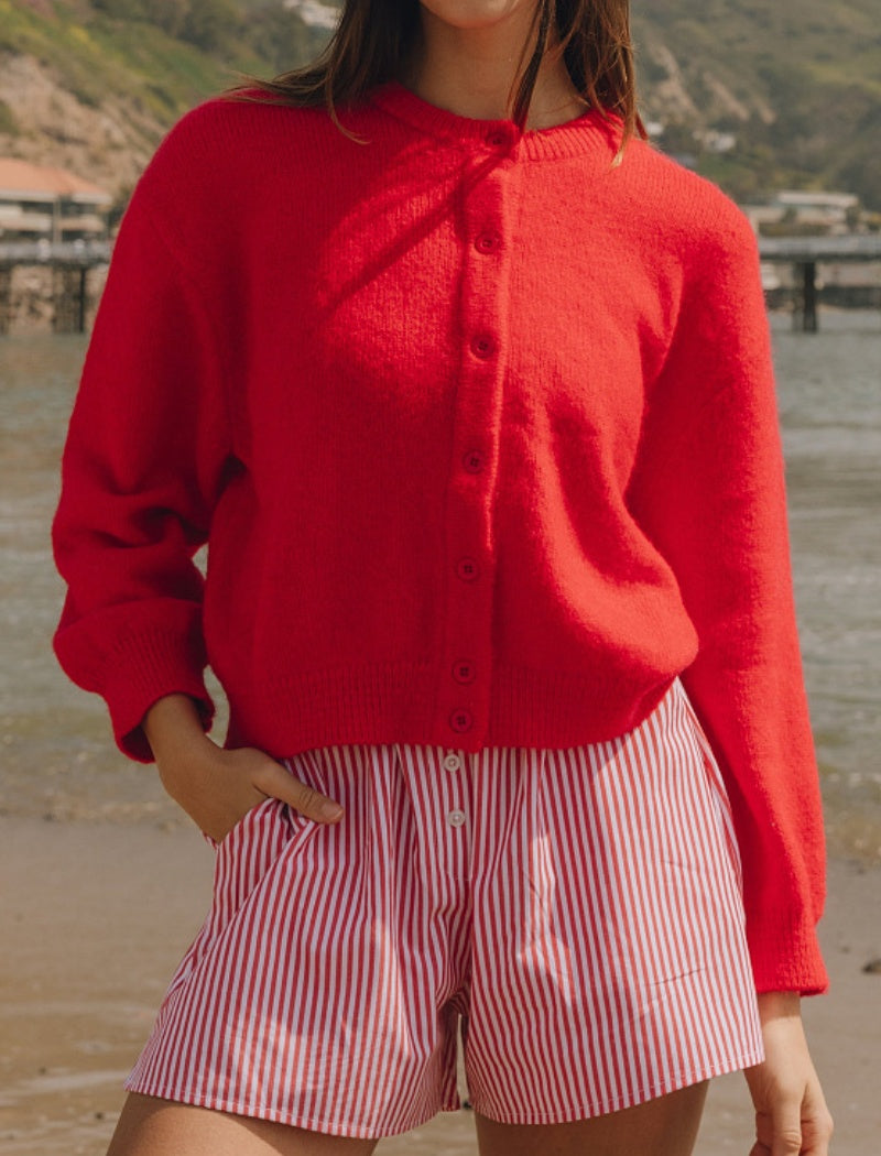 Long Sleeve Buttoned Knit Cardigan