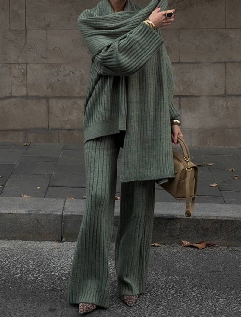 Cozy Ribbed Knit Lounge Set