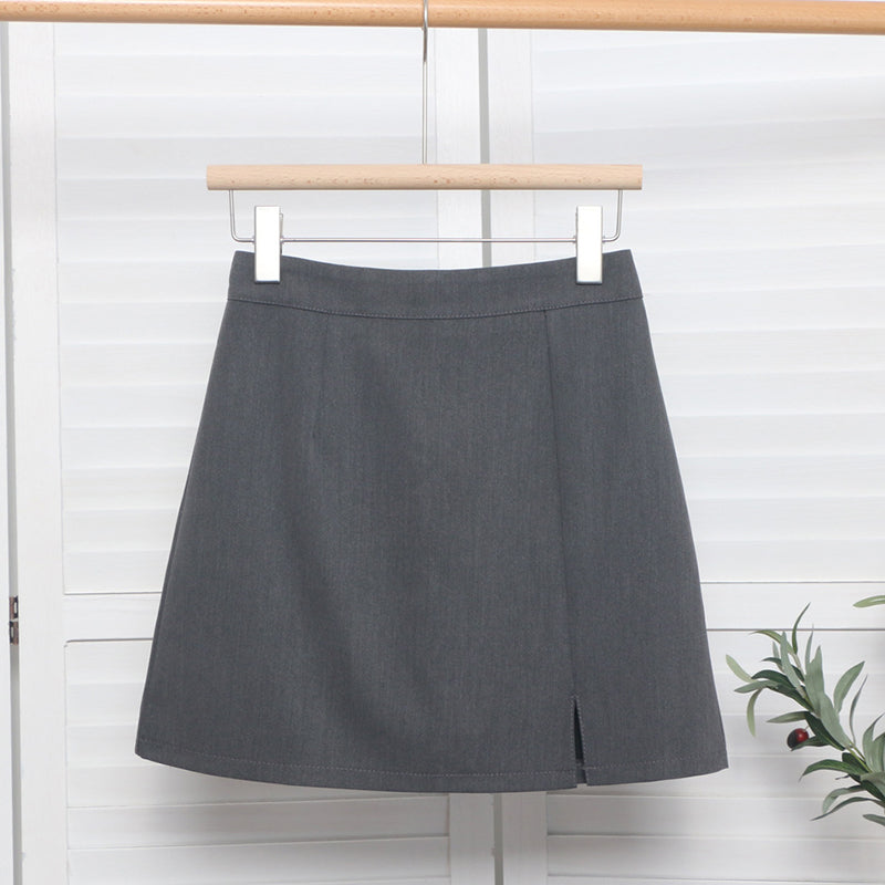 Minimalist Side-Slit A-Line Skirt