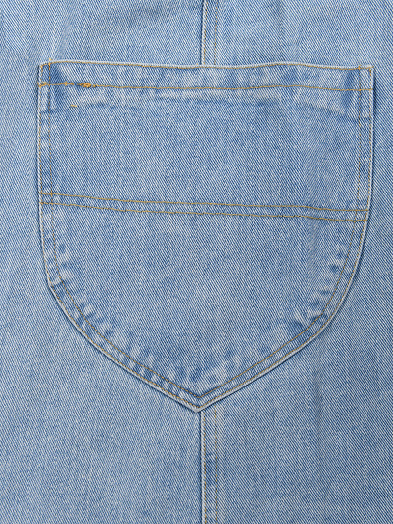 Two-Tone Denim and Blazer Patchwork Jacket