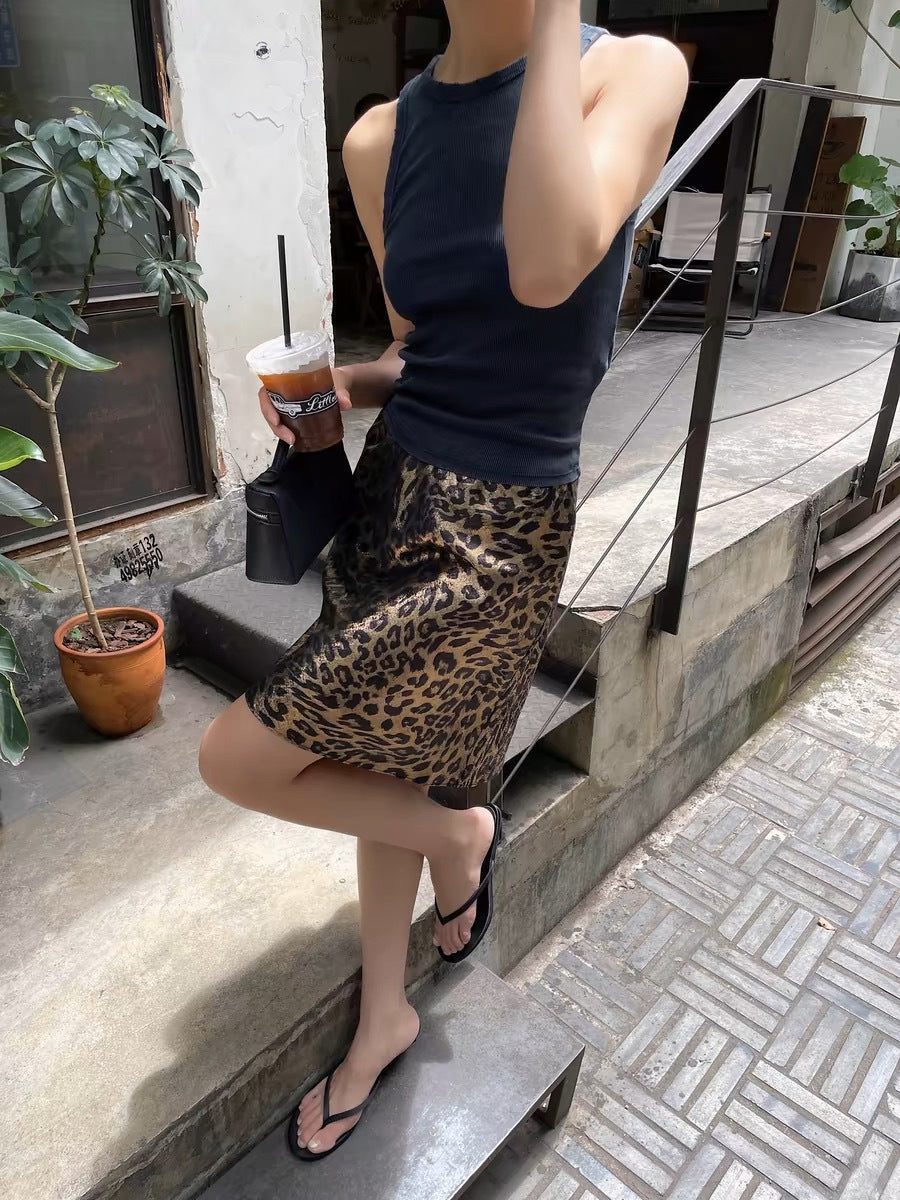 Leopard Print Mini Skirt