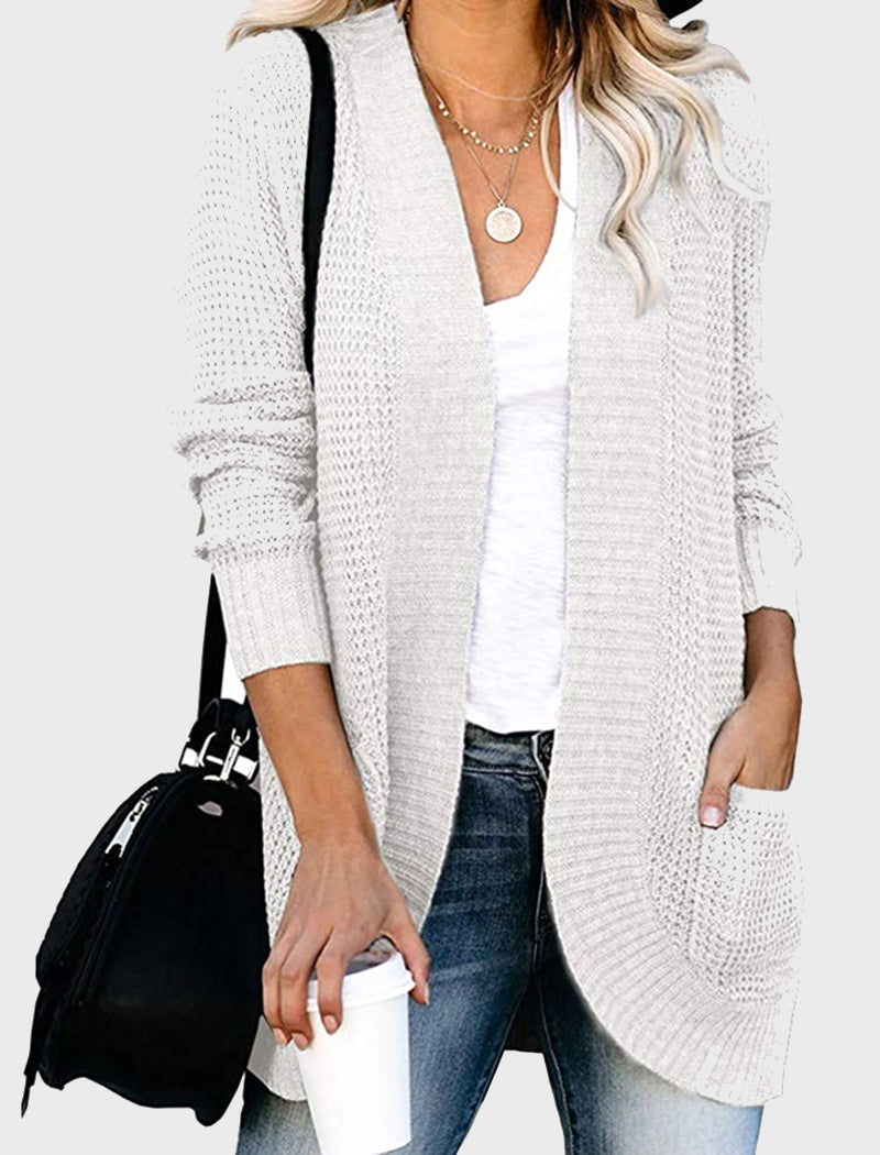 Open-Front Knit Cardigan