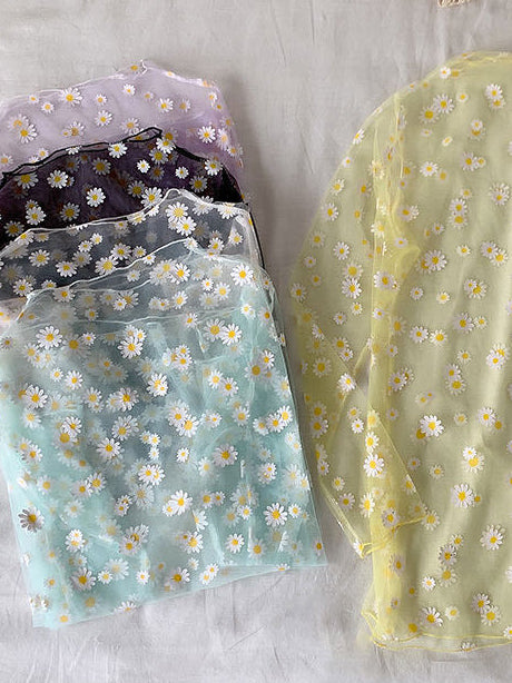 Daisy Mesh Long Sleeve Top