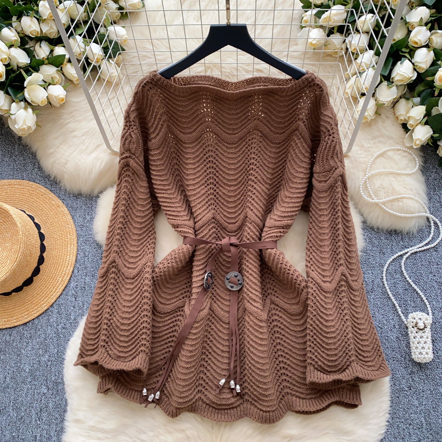 Knit Belted Sweater