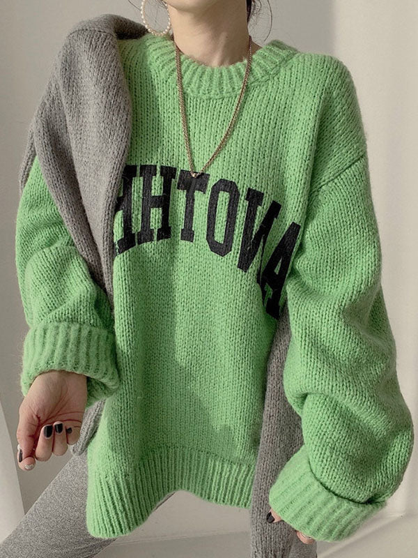 Letter Graphic Sweater