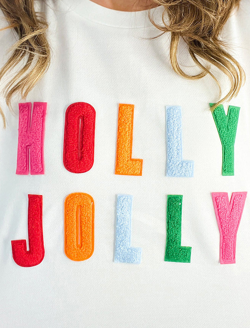 "Holly Jolly" Graphic Long Sleeve Top