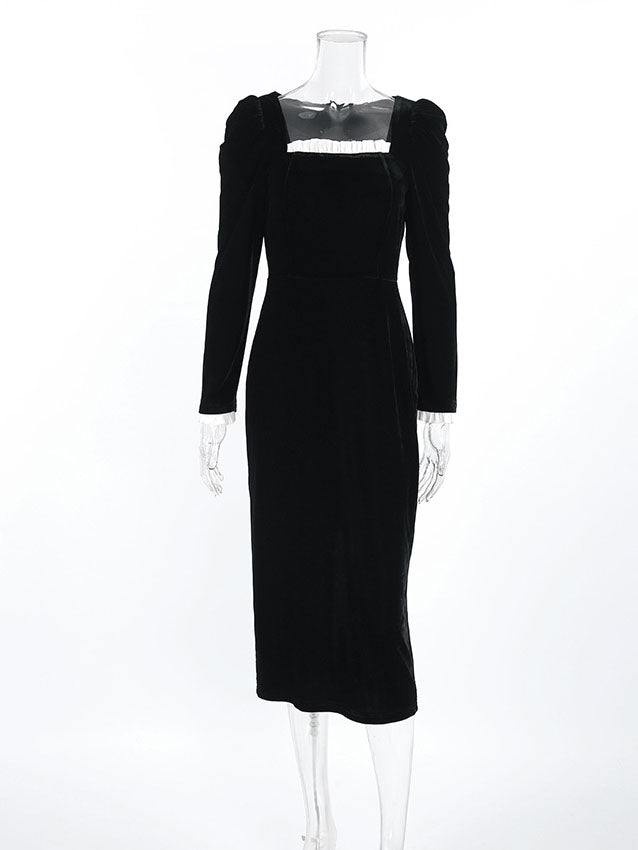 Ruffle Sleeve Midi Dress