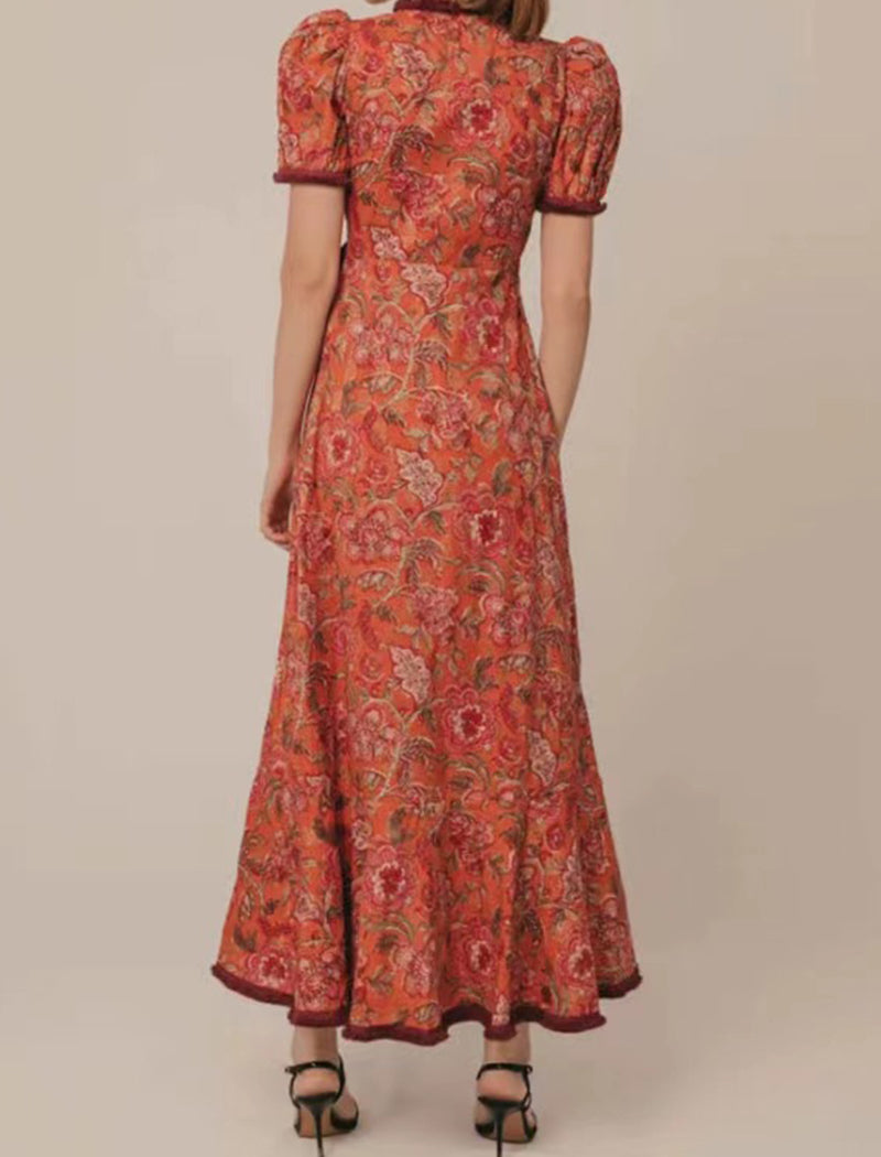 Floral Wrap Maxi Dress