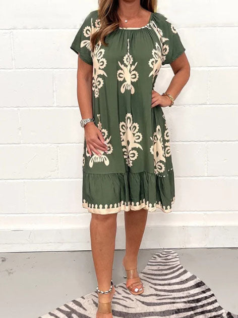 Oversized Graphic Mini Dress