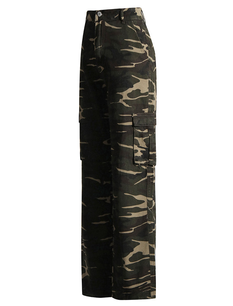 Camo Cargo Pants with Utility Pockets