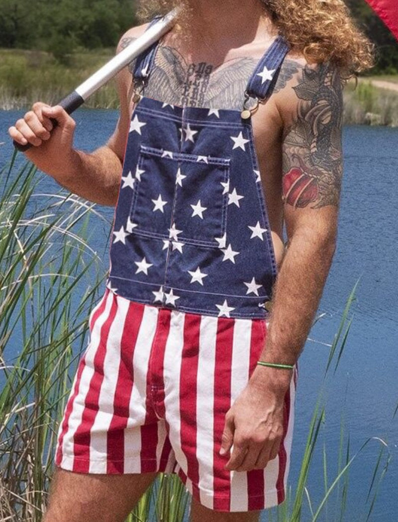 Patriotic Stars and Stripes Romper
