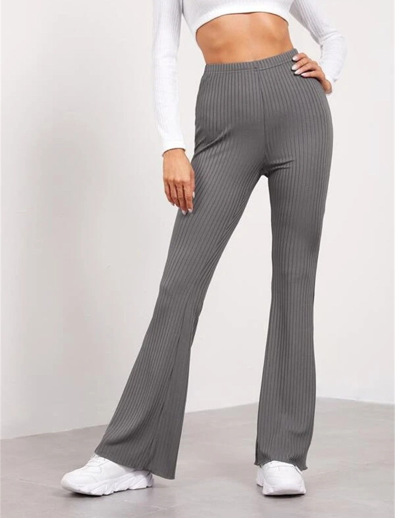 High-Waist Flared Track Pants