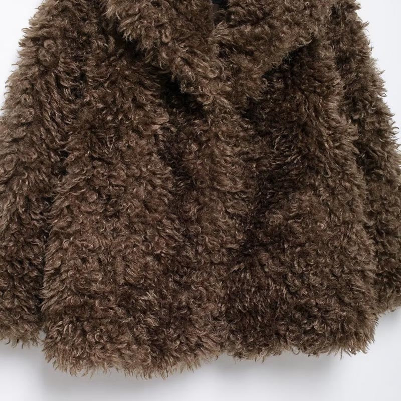 Faux Fur Coat with Relaxed Silhouette