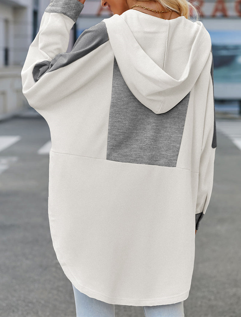 Colorblock Hoodie with Pockets