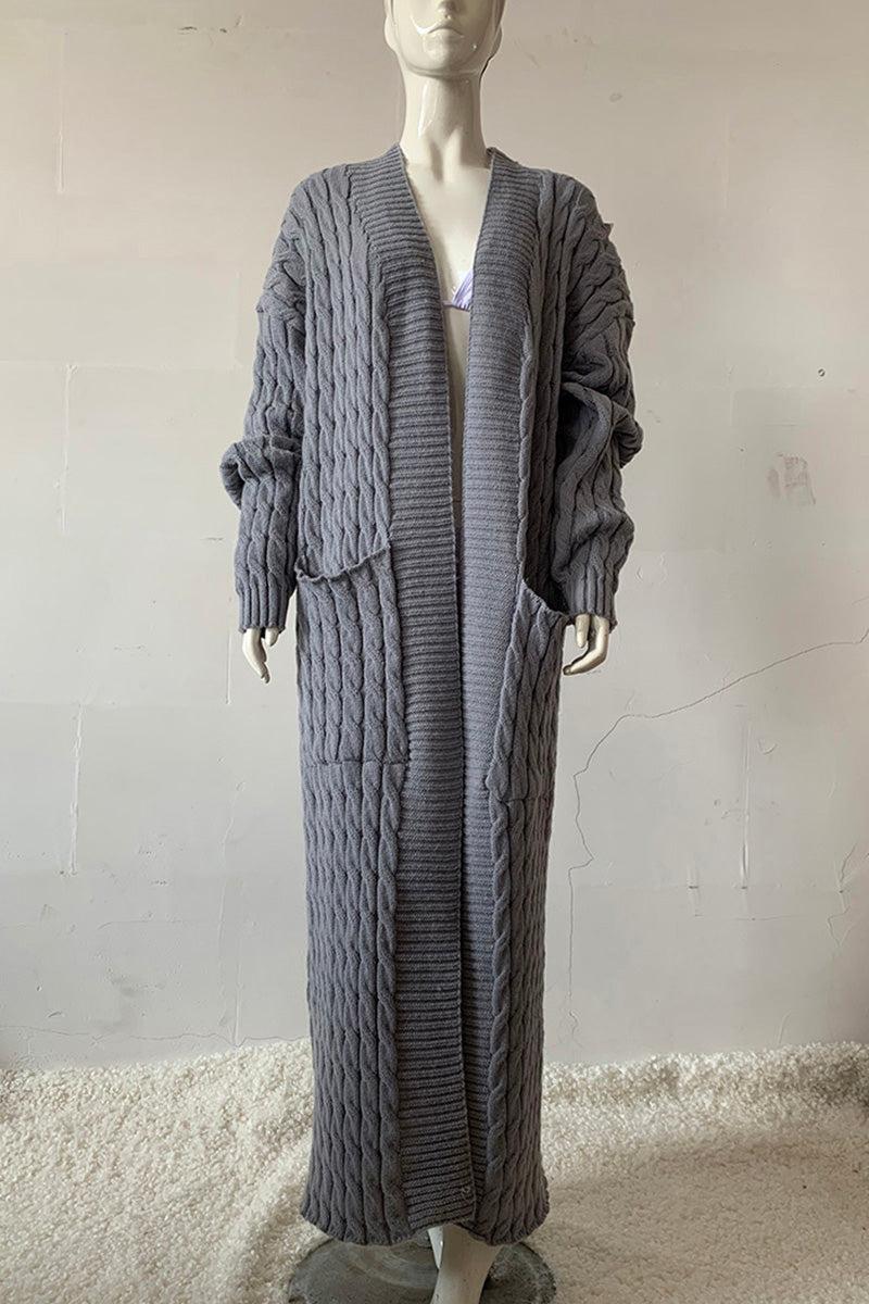 Longline Open-Front Cardigan Sweater