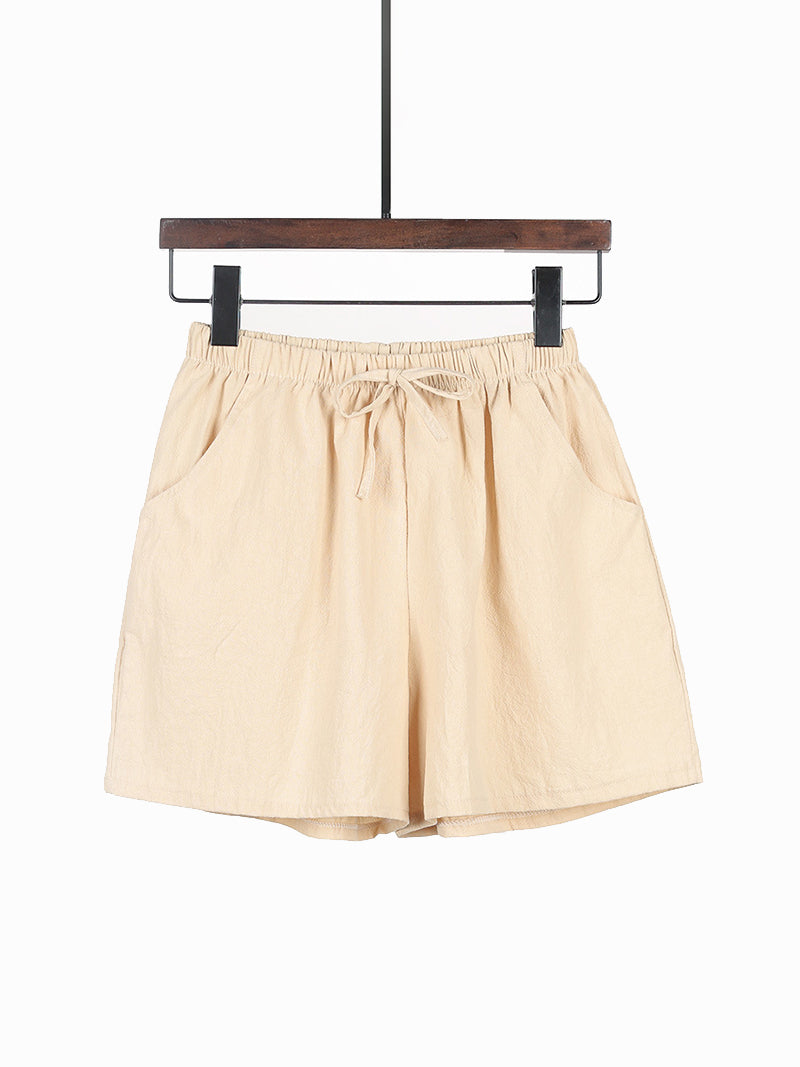 Drawstring Waist Casual Shorts