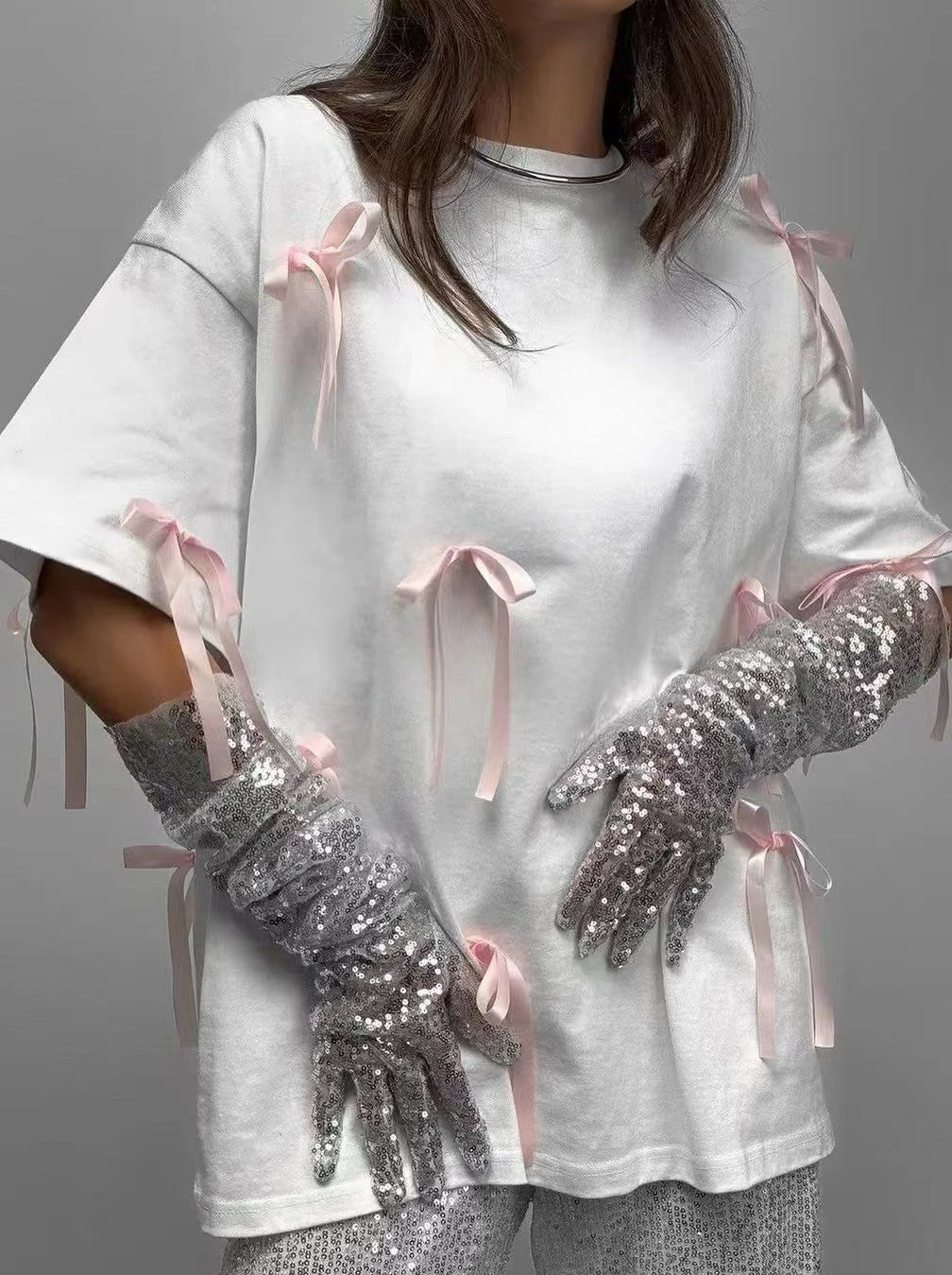 Rosette Embellished Tee