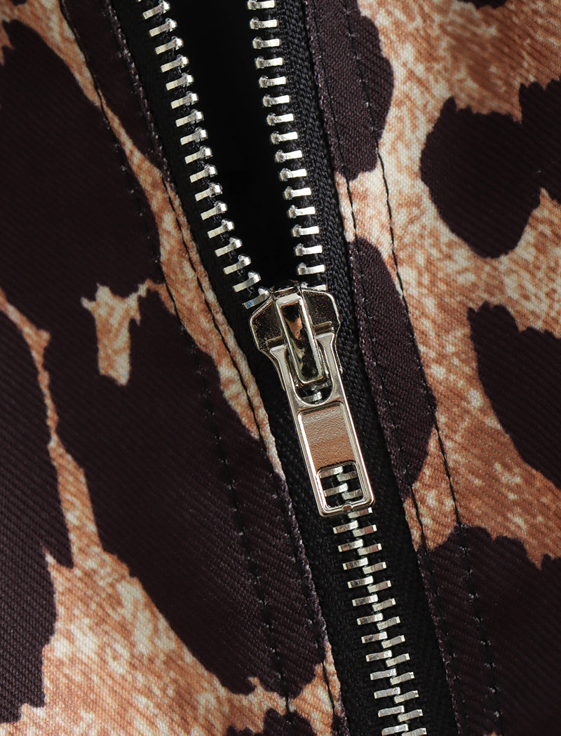 Cropped Leopard Print Jacket