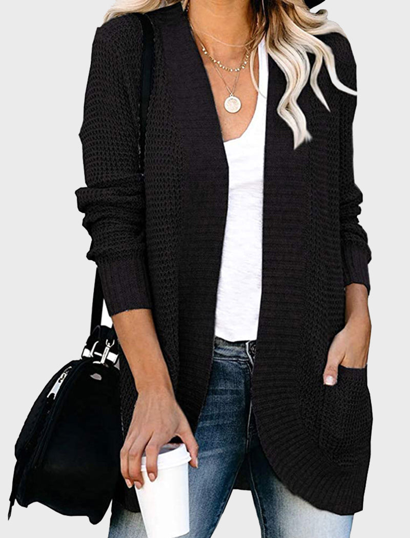 Open-Front Knit Cardigan