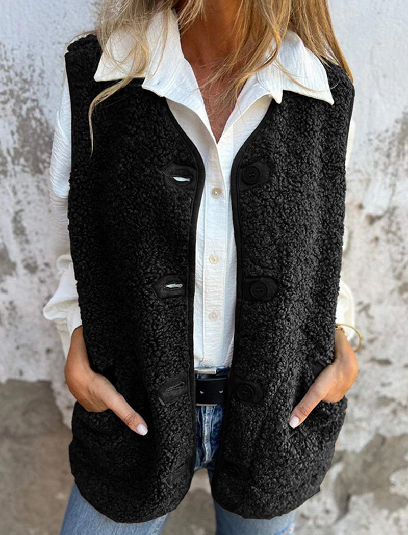 Buttoned Vest Jacket