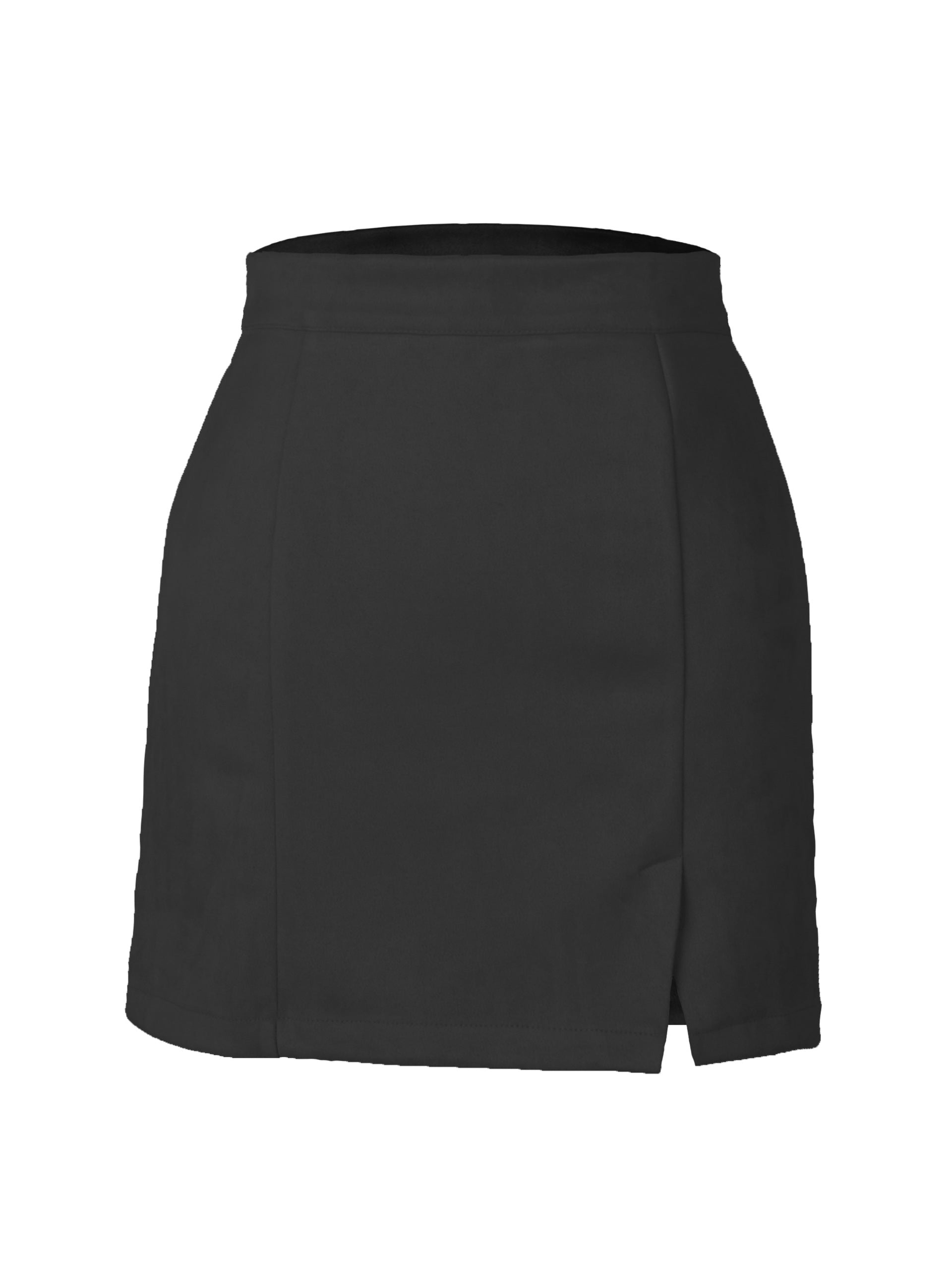 High-Waist Slit Mini Skirt